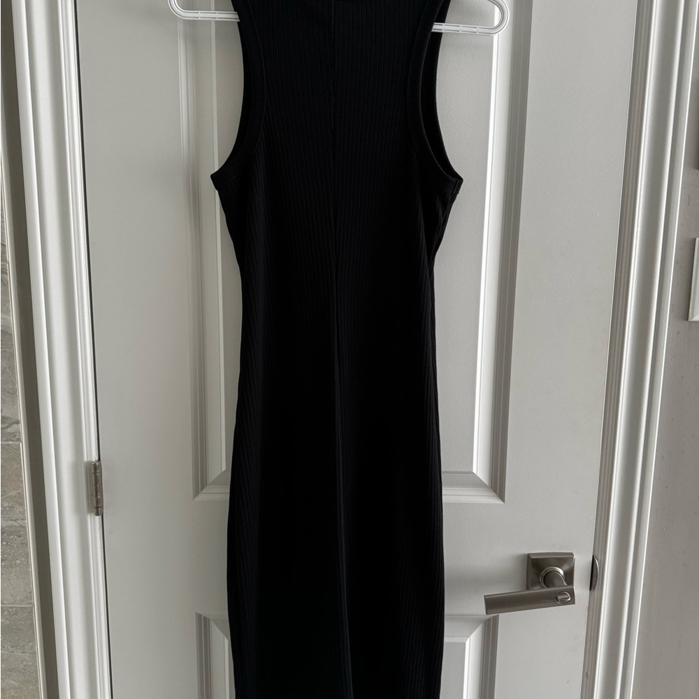 GAP Black Halter Bodycon Midi Dress